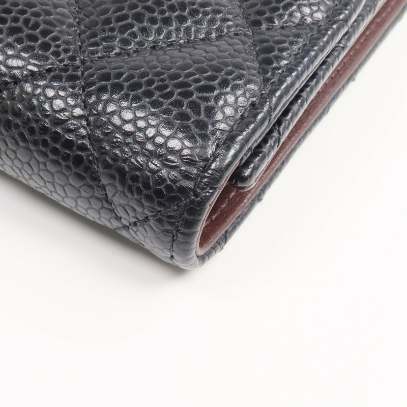 CHANEL 牛皮皮革Wallet金扣錢包-12