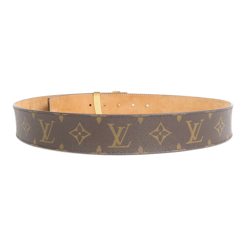 LOUIS VUITTON Monogram Initiales Belt金扣皮帶-2
