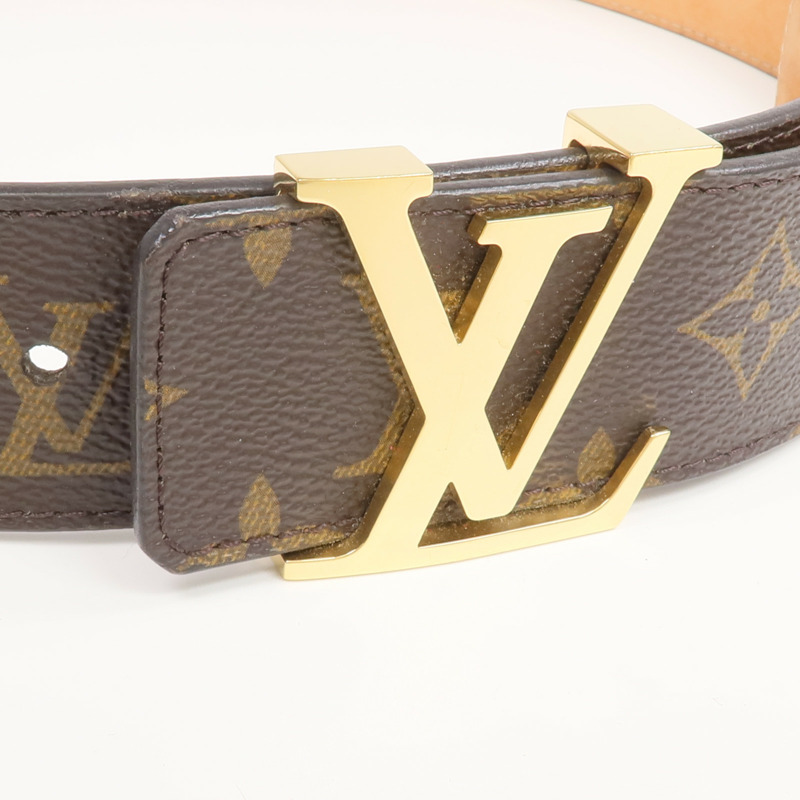 LOUIS VUITTON Monogram Initiales Belt金扣皮帶-3