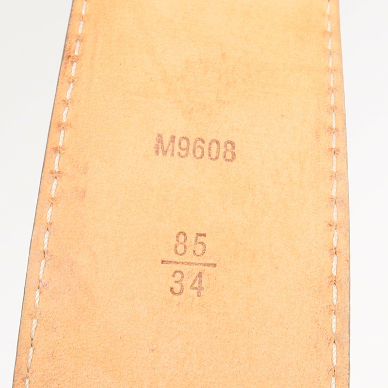 LOUIS VUITTON Monogram Initiales Belt金扣皮帶-5