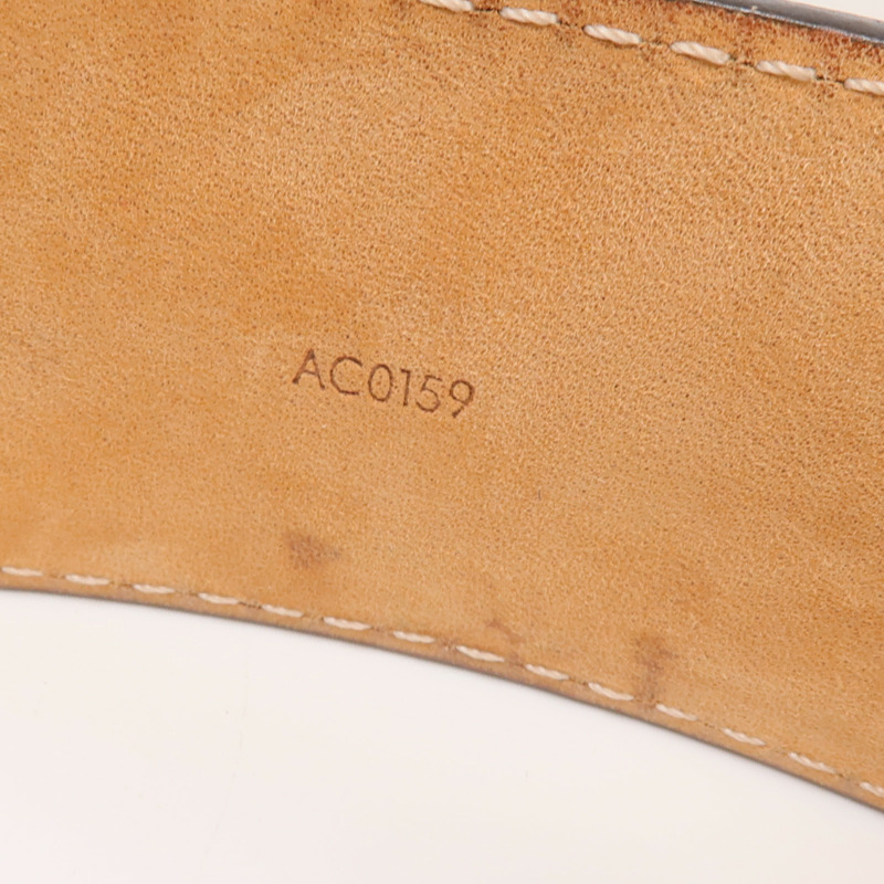 LOUIS VUITTON Monogram Initiales Belt金扣皮帶-6