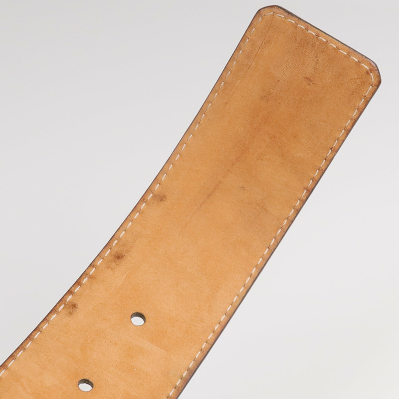 LOUIS VUITTON Monogram Initiales Belt金扣皮帶-10