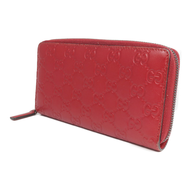 GUCCI 牛皮皮革Zipper Long Wallet銀扣長錢包-2