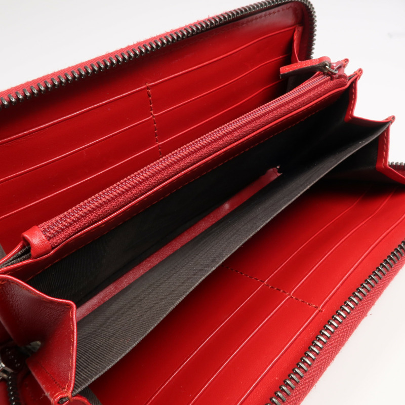GUCCI 牛皮皮革Zipper Long Wallet銀扣長錢包-6