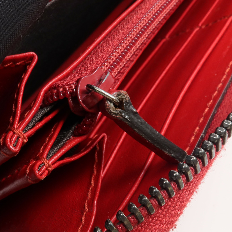 GUCCI 牛皮皮革Zipper Long Wallet銀扣長錢包-8