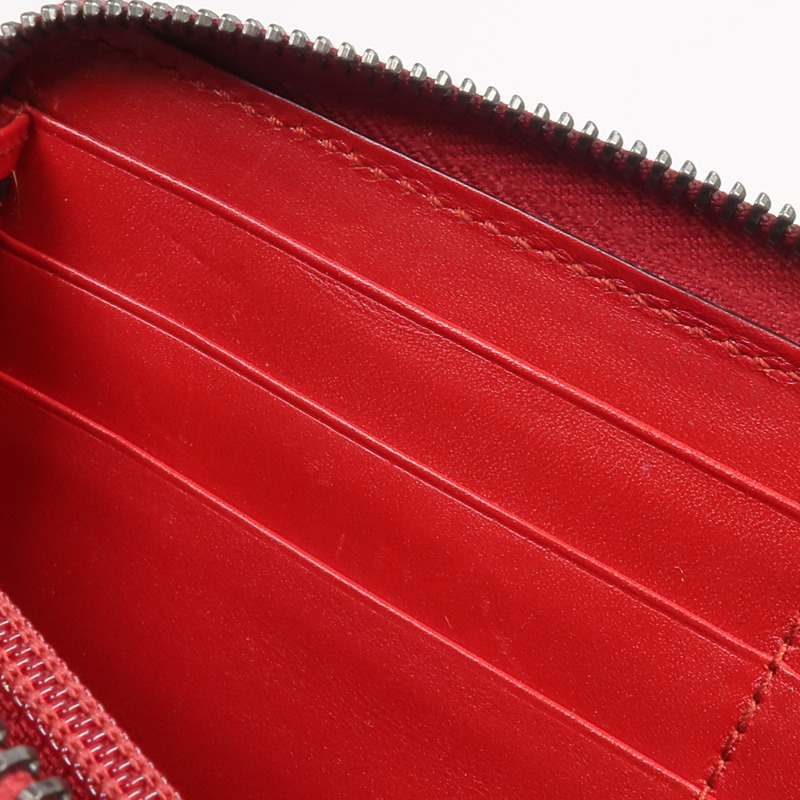 GUCCI 牛皮皮革Zipper Long Wallet銀扣長錢包-10