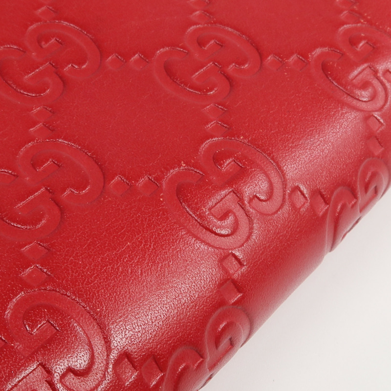 GUCCI 牛皮皮革Zipper Long Wallet銀扣長錢包-13
