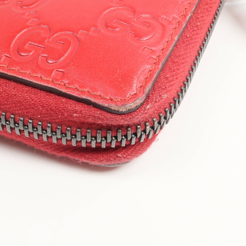 GUCCI 牛皮皮革Zipper Long Wallet銀扣長錢包-17