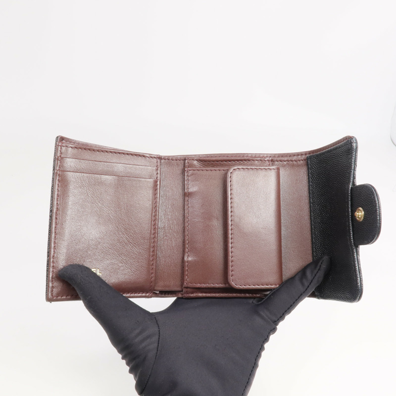 CHANEL 牛皮皮革Wallet金扣錢包-6