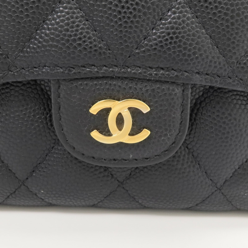 CHANEL 牛皮皮革Wallet金扣錢包-7