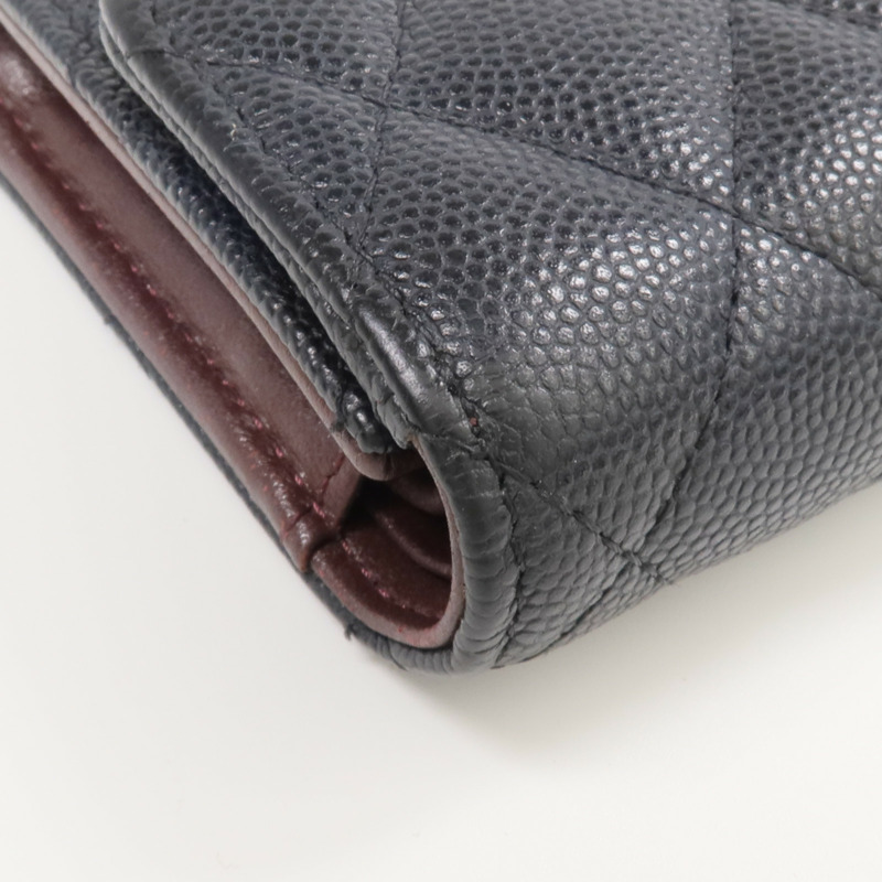 CHANEL 牛皮皮革Wallet金扣錢包-10