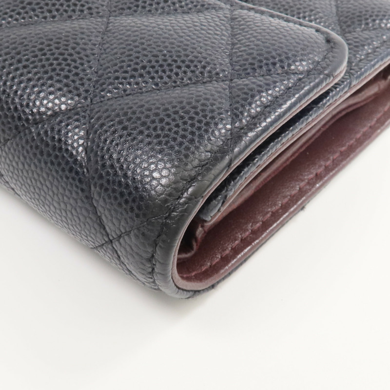 CHANEL 牛皮皮革Wallet金扣錢包-11