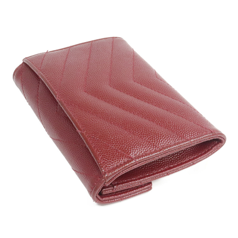 SAINT LAURENT 牛皮皮革Small Envelope Wallet銀扣錢包-4