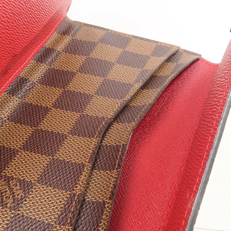 LOUIS VUITTON Damier Josephine Wallet金扣長錢包-8