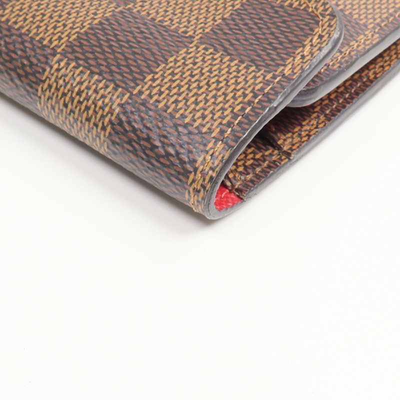 LOUIS VUITTON Damier Josephine Wallet金扣長錢包-12