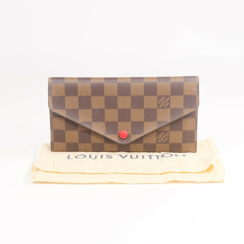 LOUIS VUITTON Damier Josephine Wallet金扣長錢包-13