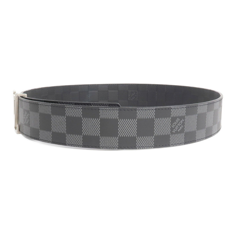 LOUIS VUITTON Damier Infini Belt銀扣皮帶-1