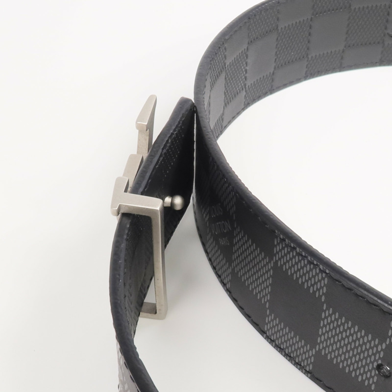 LOUIS VUITTON Damier Infini Belt銀扣皮帶-4