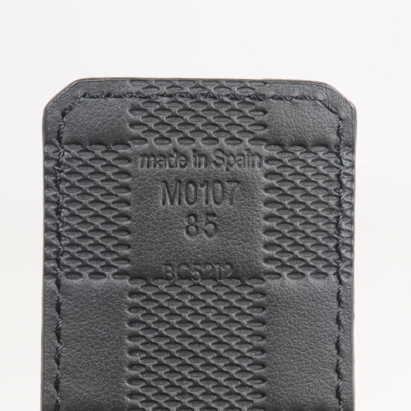 LOUIS VUITTON Damier Infini Belt銀扣皮帶-5