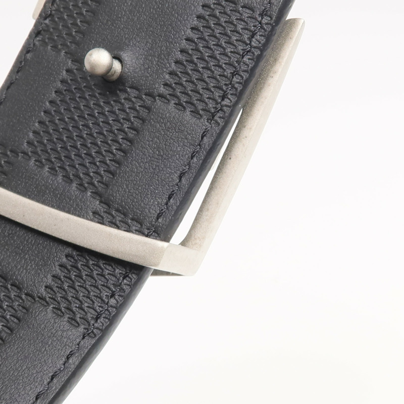 LOUIS VUITTON Damier Infini Belt銀扣皮帶-6