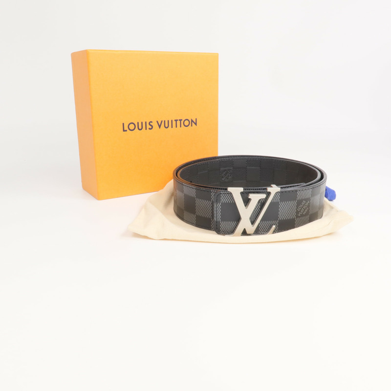 LOUIS VUITTON Damier Infini Belt銀扣皮帶-7