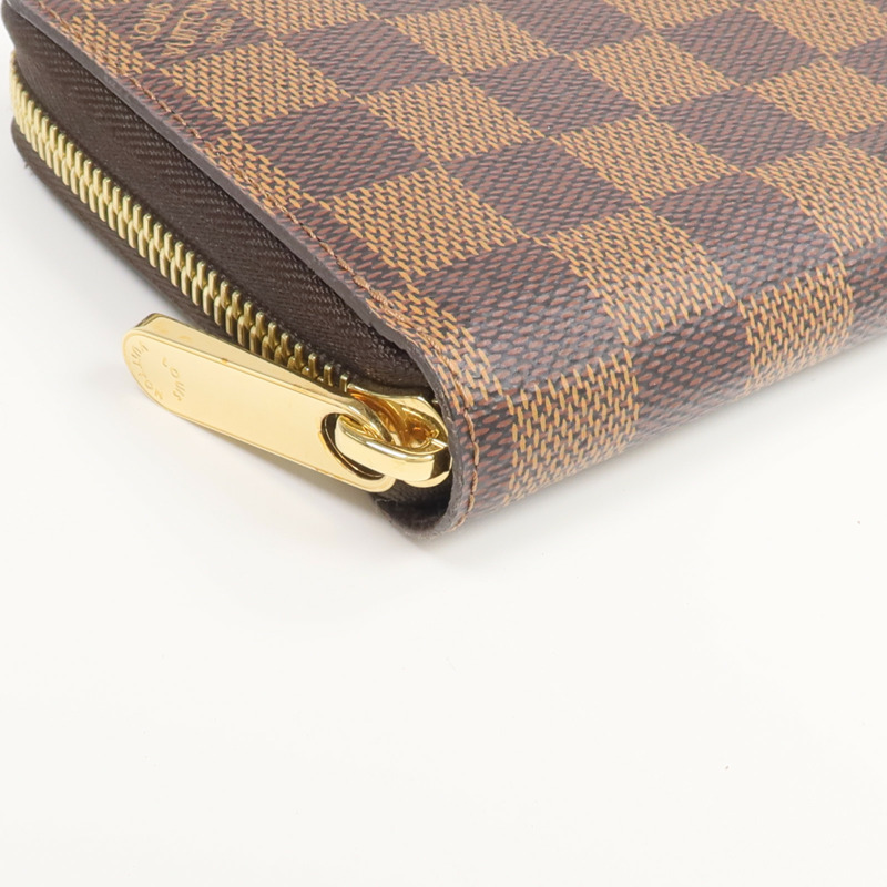 LOUIS VUITTON Damier Zippy Wallet金扣長錢包-7