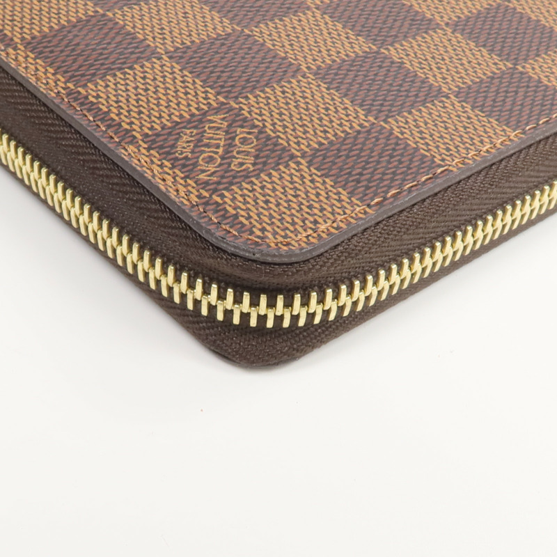 LOUIS VUITTON Damier Zippy Wallet金扣長錢包-8