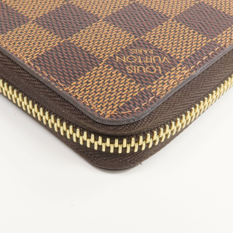 LOUIS VUITTON Damier Zippy Wallet金扣長錢包-9