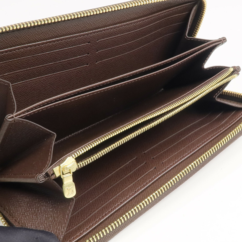LOUIS VUITTON Damier Zippy Wallet金扣長錢包-11