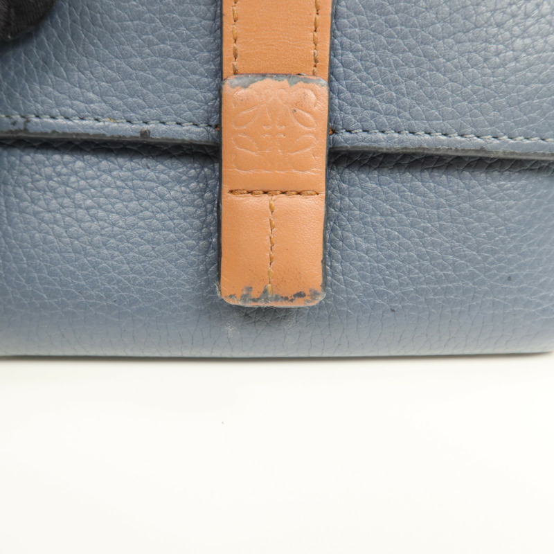 LOEWE 牛皮皮革Wallet銀扣錢包-13