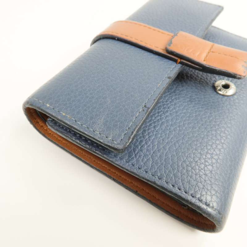 LOEWE 牛皮皮革Wallet銀扣錢包-14