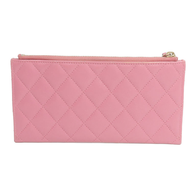 CHANEL 牛皮皮革Long Wallet金扣長錢包-1