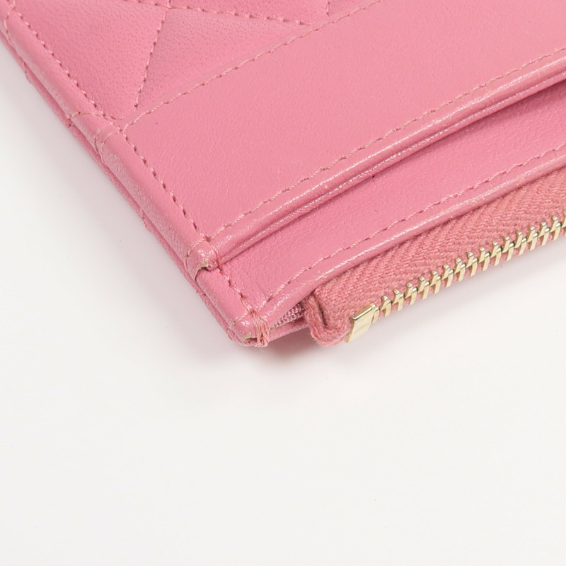 CHANEL 牛皮皮革Long Wallet金扣長錢包-8