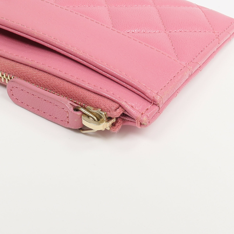 CHANEL 牛皮皮革Long Wallet金扣長錢包-9