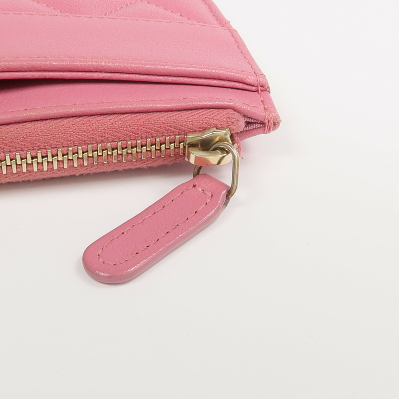 CHANEL 牛皮皮革Long Wallet金扣長錢包-11