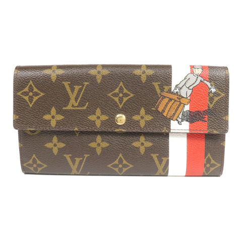 LOUIS VUITTON Monogram Groom Portefeuille Sarah Wallet金扣長錢包