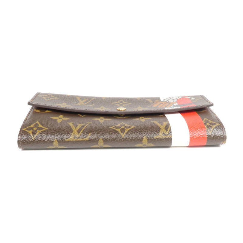 LOUIS VUITTON Monogram Groom Portefeuille Sarah Wallet金扣長錢包-5