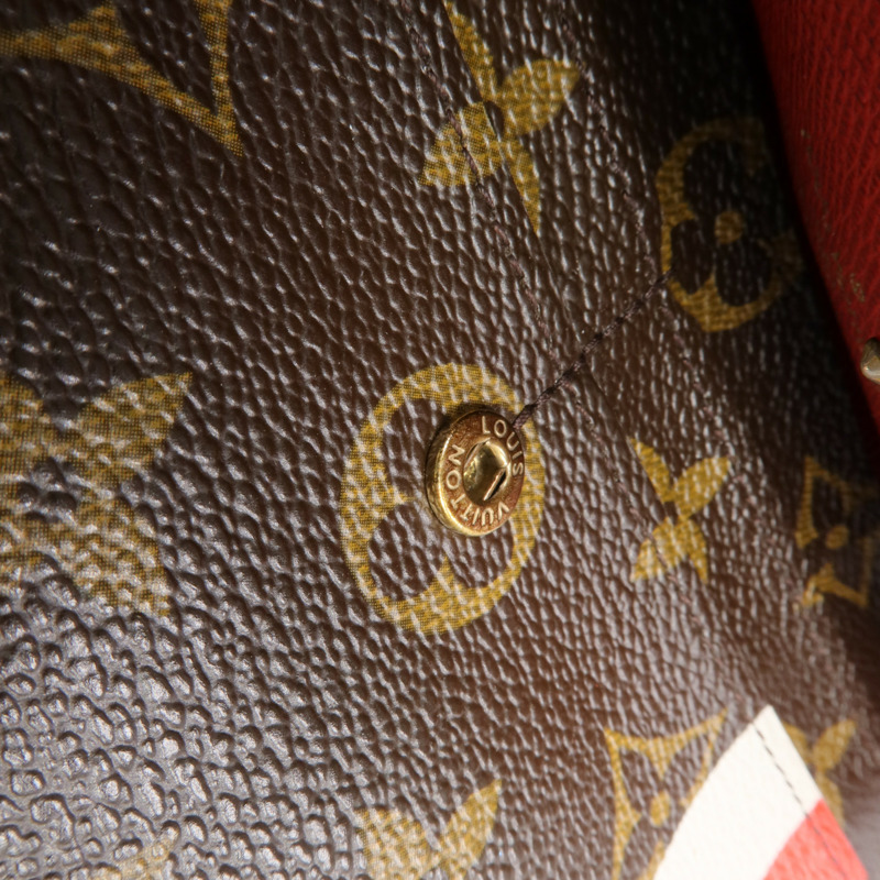 LOUIS VUITTON Monogram Groom Portefeuille Sarah Wallet金扣長錢包-8