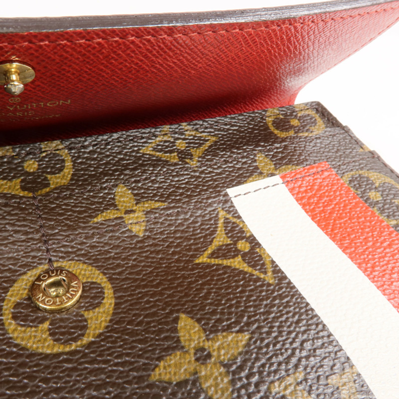 LOUIS VUITTON Monogram Groom Portefeuille Sarah Wallet金扣長錢包-9