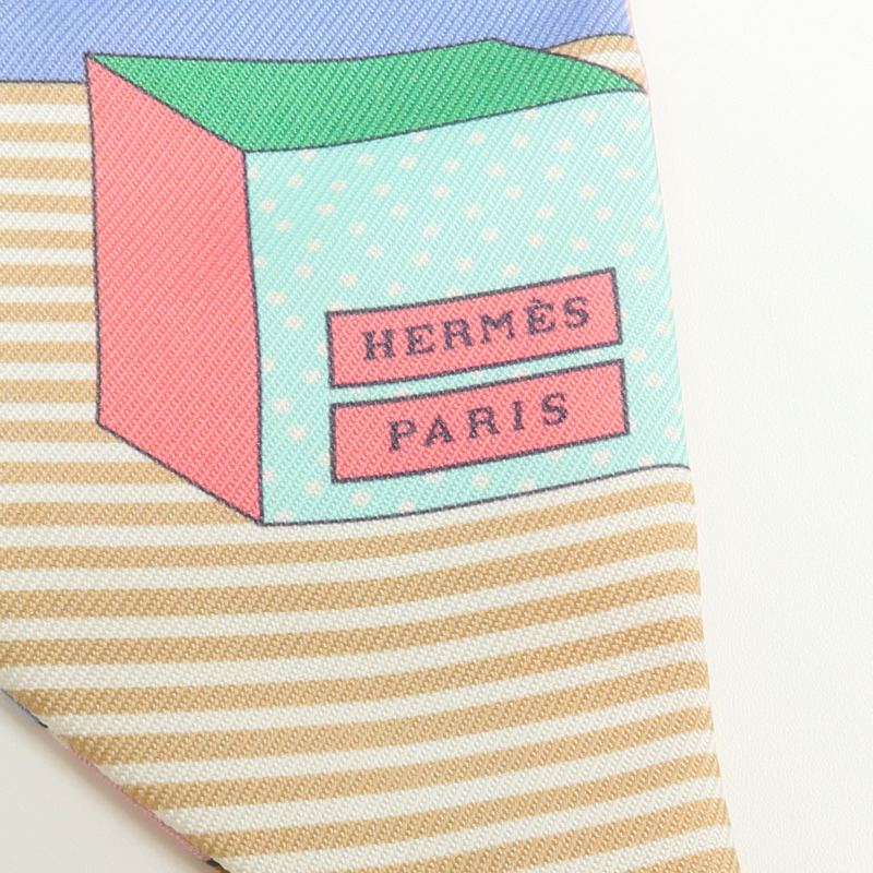 HERMES 絲質Twilly絲巾-4