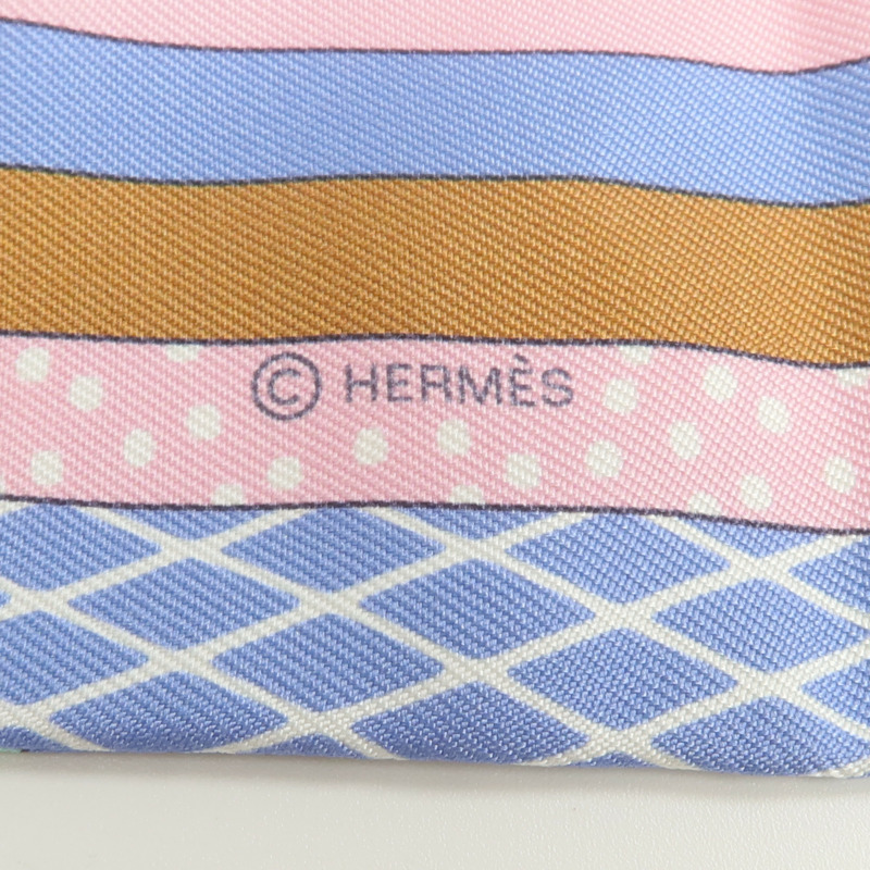 HERMES 絲質Twilly絲巾-5