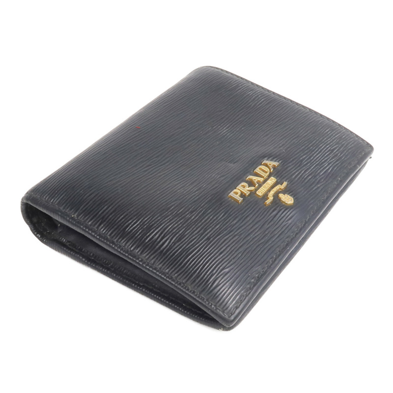 PRADA 牛皮皮革Wallet金扣錢包-3