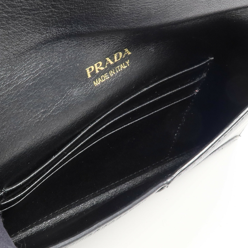 PRADA 牛皮皮革Envelope Long Wallet金扣長錢包-9