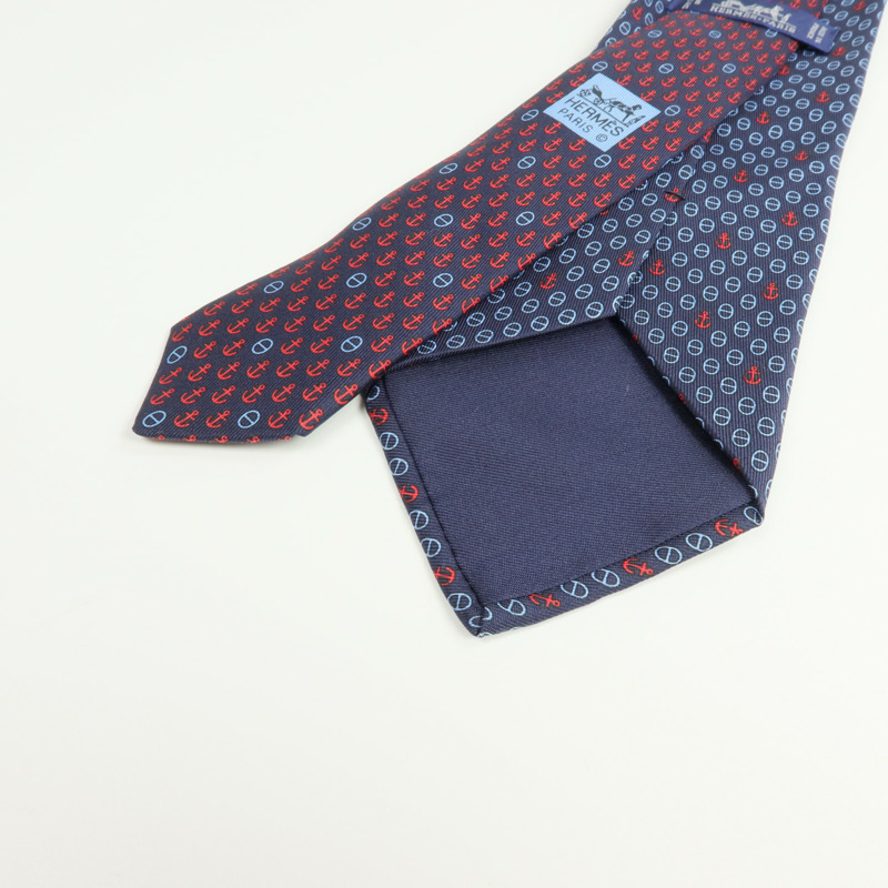 HERMES 絲質Tie領帶-3