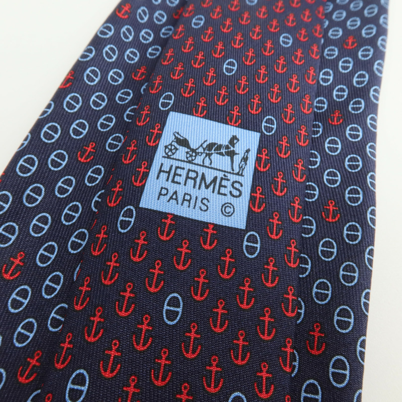 HERMES 絲質Tie領帶-4