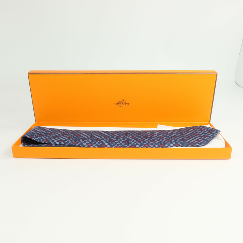 HERMES 絲質Tie領帶-7