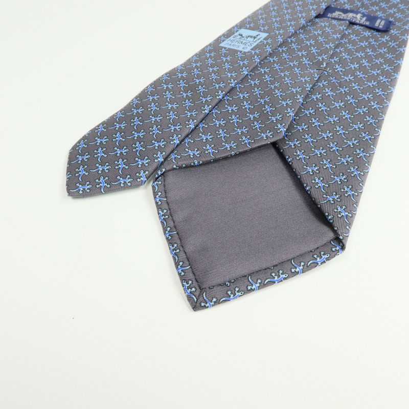 HERMES 絲質Tie領帶-3