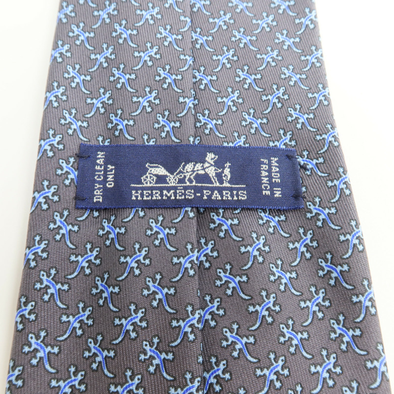 HERMES 絲質Tie領帶-4