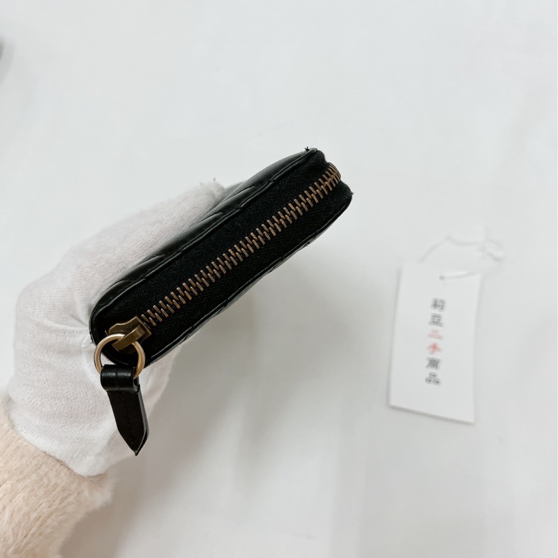莉亞精品♡Gucci 443123 馬夢ㄇ拉長夾 黑金 二手-7