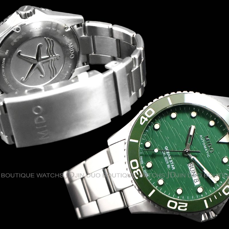 金鐸精品~2511 MIDO 美度 OCEAN STAR 200C海洋之星綠陶瓷圈 自動上鍊男用腕錶-5